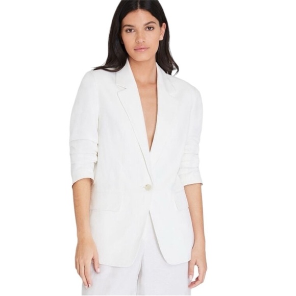Club Monaco Jackets & Blazers - Club Monaco White Linen Blazer size 6